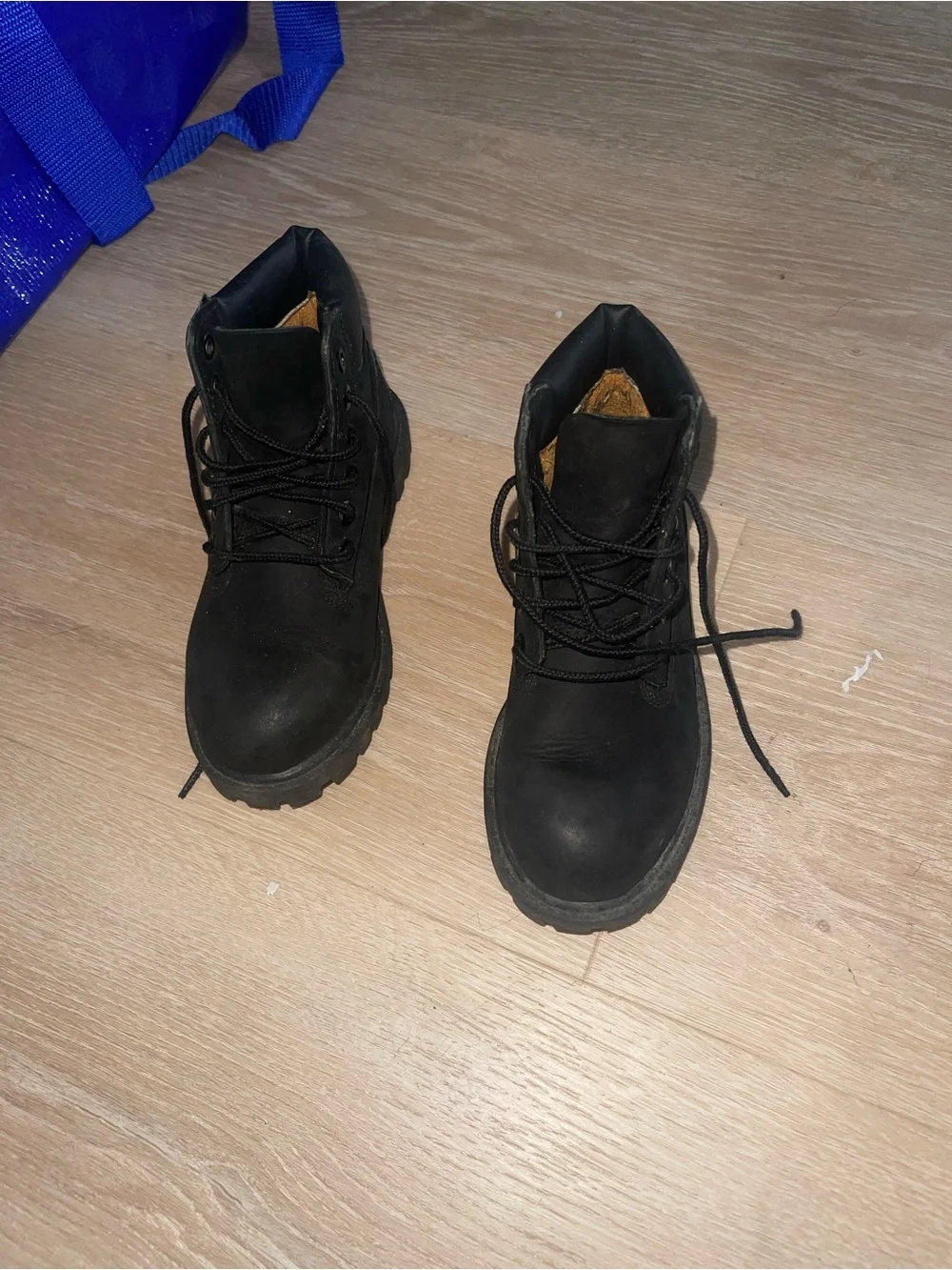Timberland Kids Black Lace-Up Ankle Boots